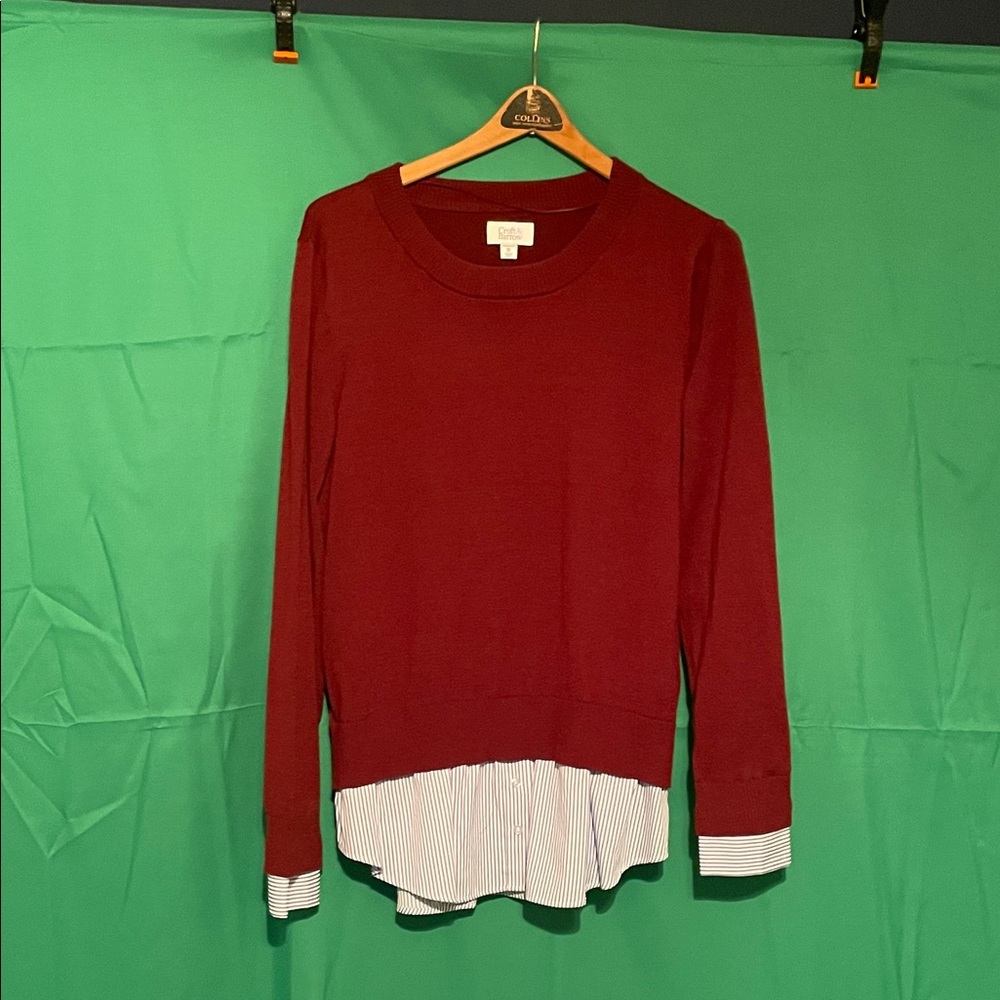 CAbi Burgundy Layered Blouse